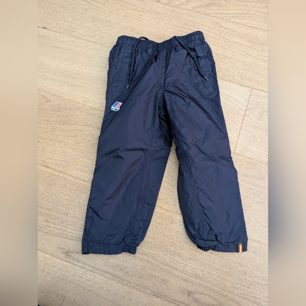 K-Way Kids Dark Blue Windbreaker Weather Joggers. Size 4.